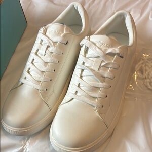 Vepose White Sneakers Minimalist Low-Top